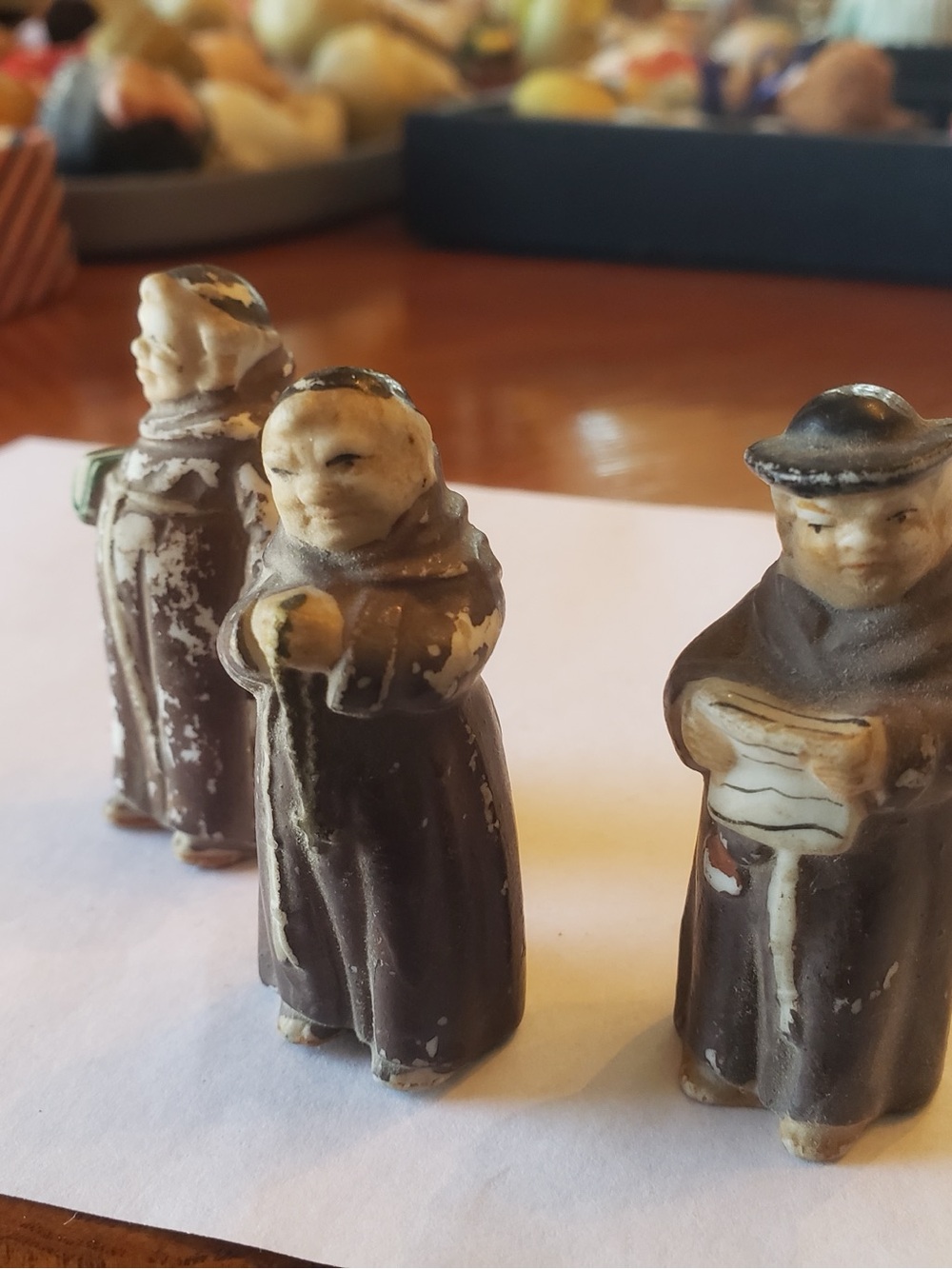 Vintage 1920’s Porcelain Bisque Figurine Priest Monk Dolls